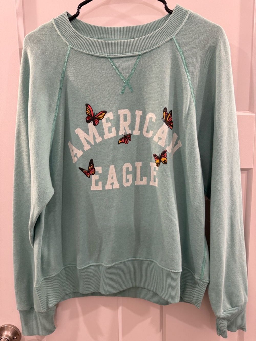 American Eagle Seafoam Green Pullover Sweatshirt
